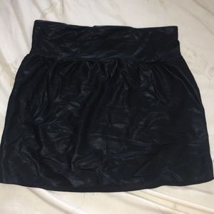 American Apparel black nylon mini skirt